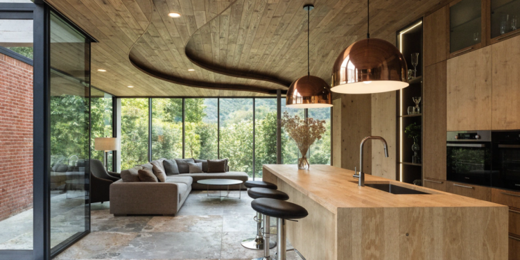 Casa econômica em estilo contemporâneo com 2 quartos e planta funcional para terrenos compactos