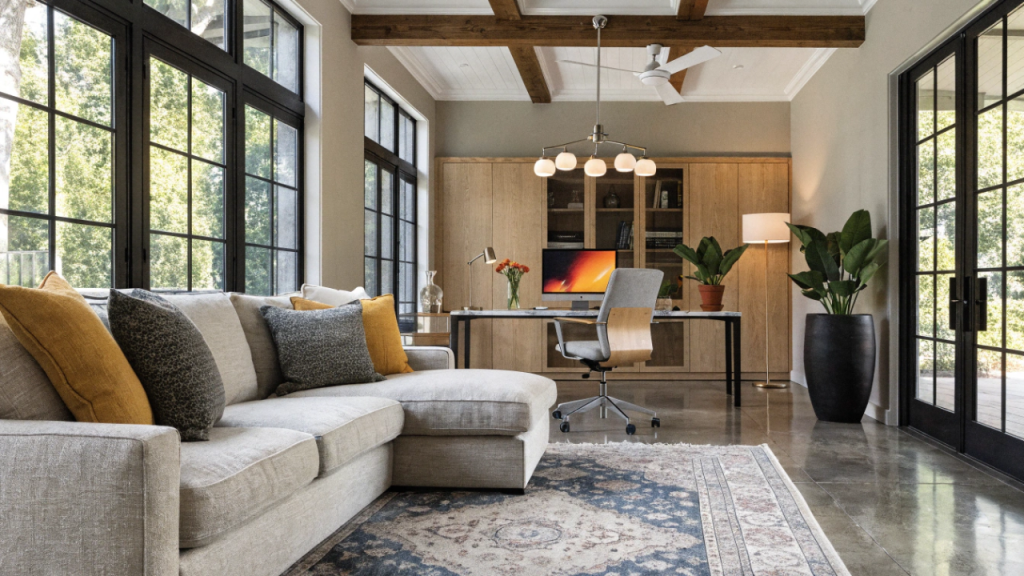 Casa familiar com home office integrado, 3 quartos e planta funcional para rotina moderna