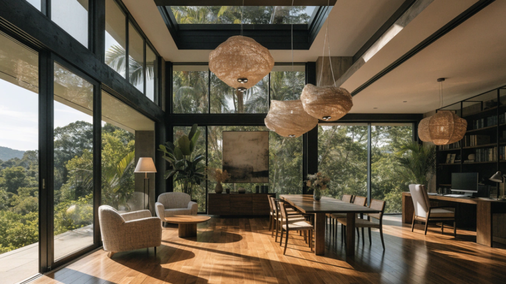 Casa familiar com home office integrado, 3 quartos e planta funcional para rotina moderna