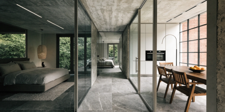 Como a casa linear moderna de 60 metros quadrados transforma pequenos espaços em ambientes amplos e confortáveis