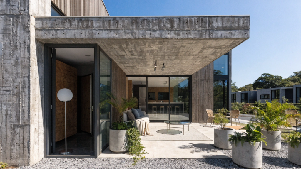 Como a casa linear moderna de 60 metros quadrados transforma pequenos espaços em ambientes amplos e confortáveis