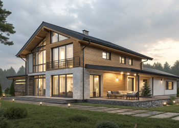 Projeto de casa minimalista com 2 suítes, escritório e alto desempenho térmico residencial