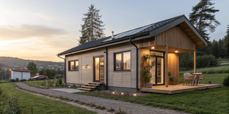 Casa sustentável compacta de 80 metros quadrados com 3 quartos une conforto, economia e eficiência energética