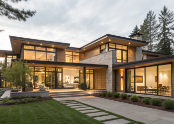 Projeto de casa térrea com 3 quartos, jardim de inverno e luz natural abundante o dia todo