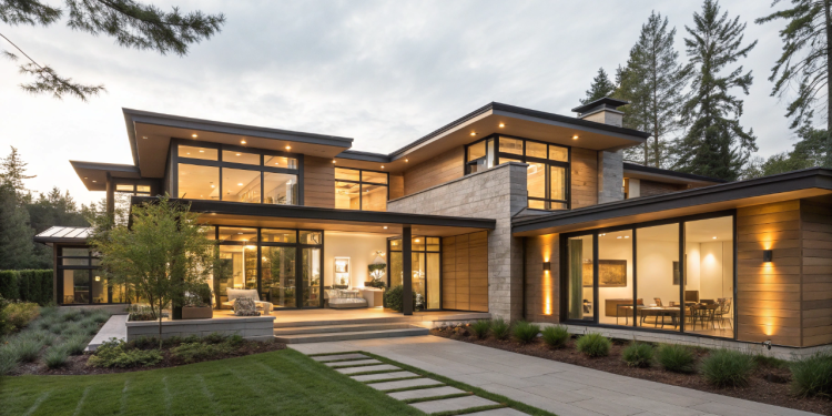 Projeto de casa térrea com 3 quartos, jardim de inverno e luz natural abundante o dia todo