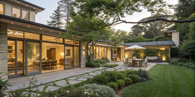 Casa com jardim incrível: ambientes integrados e espaços ao ar livre para vida prática e acolhedora