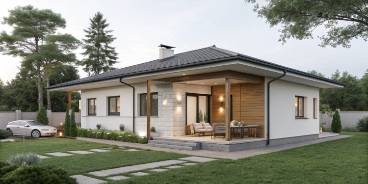 Casa compacta minimalista: 68 metros quadrados de funcionalidade, conforto e estilo em terrenos urbanos pequenos