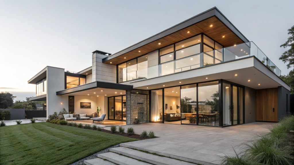 Casa contemporânea com fachada imponente une sofisticação, conforto e integração dos ambientes