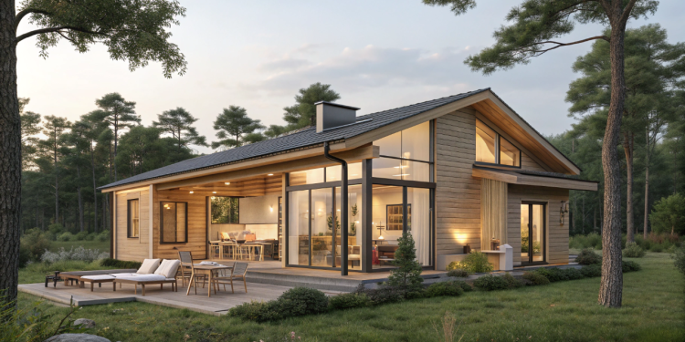 Como uma casa de campo pequena de 65 metros quadrados oferece conforto, integração de ambientes e conexão com a natureza