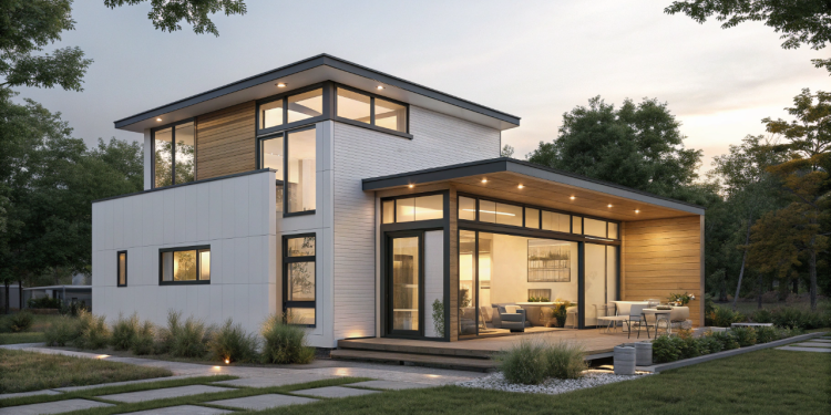 Casa minimalista compacta para terrenos urbanos une funcionalidade, conforto térmico e economia