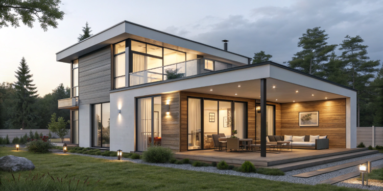 Casa moderna de 78 metros quadrados com planta inteligente, conforto térmico e baixo custo para famílias urbanas