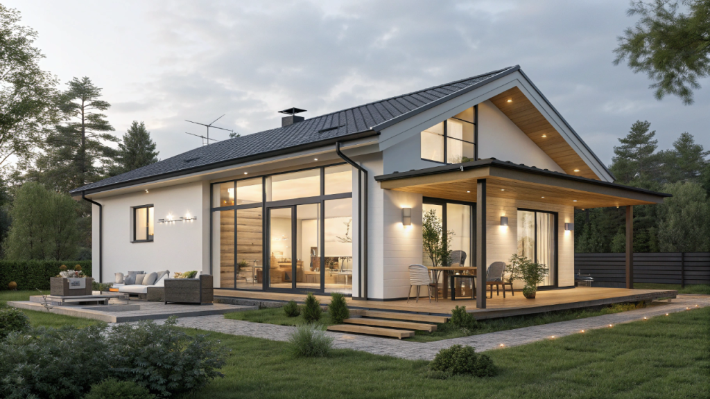 Casa moderna de 78 metros quadrados com planta inteligente, conforto térmico e baixo custo para famílias urbanas