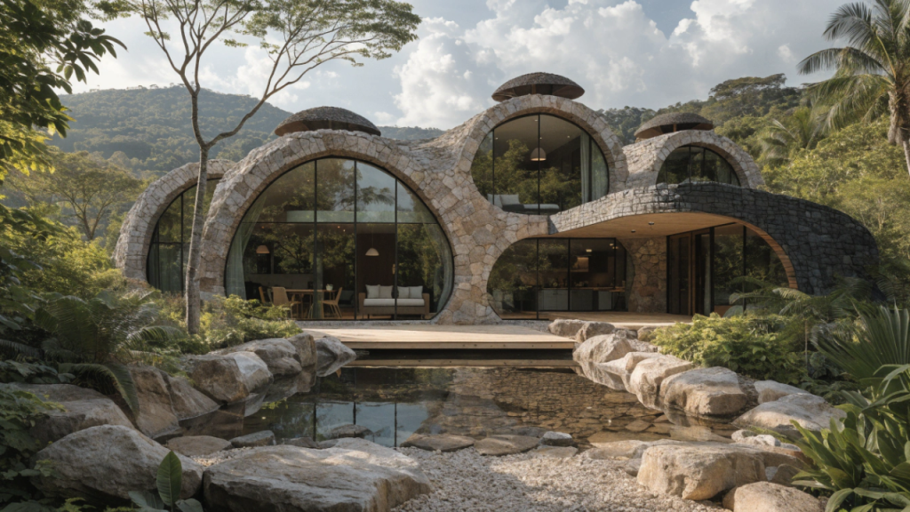 Casa sustentável com design bioclimático, 3 quartos e conforto térmico para viver melhor