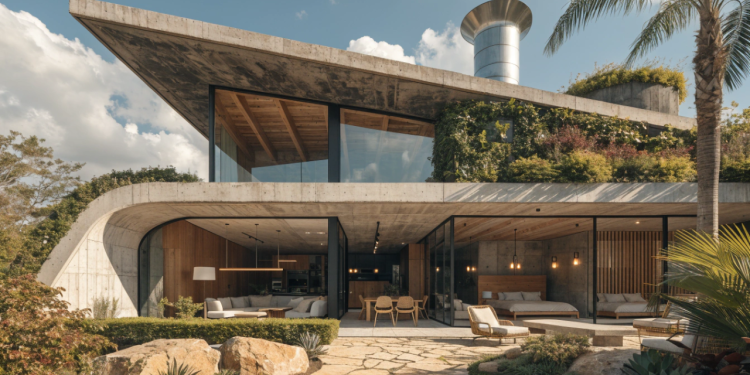 Casa sustentável com design bioclimático, 3 quartos e conforto térmico para viver melhor