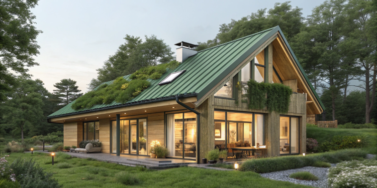 Como a casa escandinava sustentável com telhado verde melhora conforto e eficiência ambiental