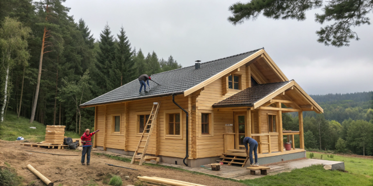 Eles construíram uma casa de madeira em 3 dias mostrado o processo completo da obra