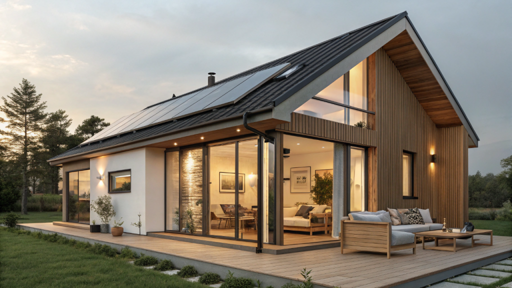 Casa térrea pequena com alto conforto térmico aposta em soluções bioclimáticas e espaços integrados