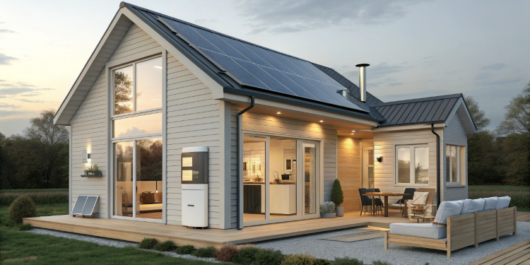 Casa térrea pequena com alto conforto térmico aposta em soluções bioclimáticas e espaços integrados