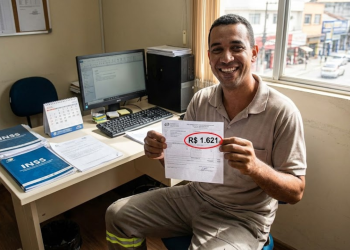 Ilustração do ajuste no salário mínimo que atinge o valor de mil seiscentos e vinte e um reais