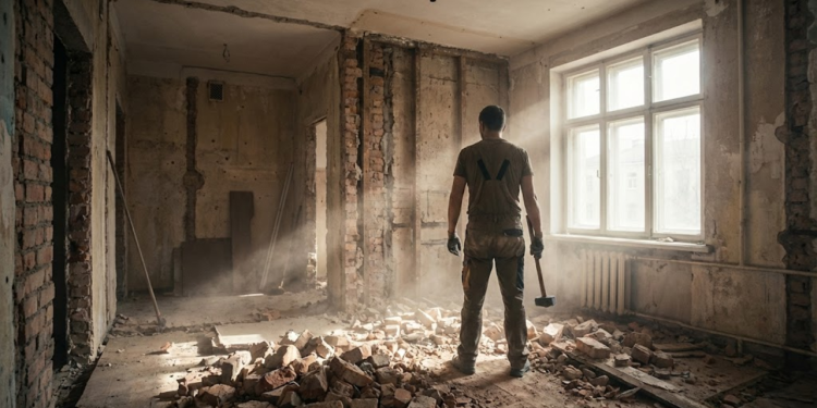 Processo de transformação total de um imóvel realizado por um único profissional em tempo recorde