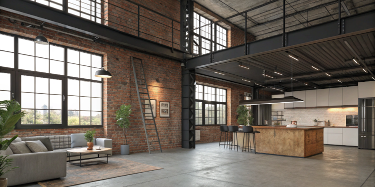 Loft 5x5m em estilo industrial une design moderno, integração total e aproveitamento inteligente