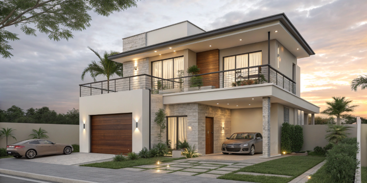 Sobrado industrial com varanda panorâmica, 3 quartos e conceito loft para conforto urbano moderno