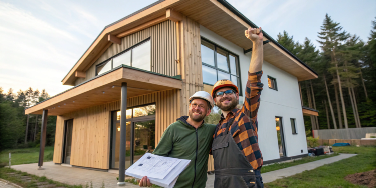 2 amigos construíram uma casa com nova tecnologia de madeiras quentes