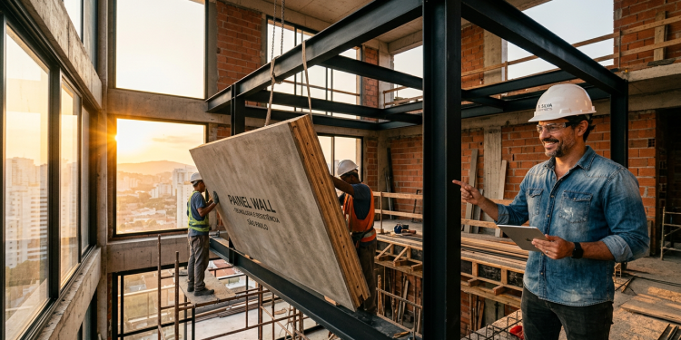 A solução usada em casas de 60 metros quadrados para ganhar espaço sem aumentar o peso da estrutura