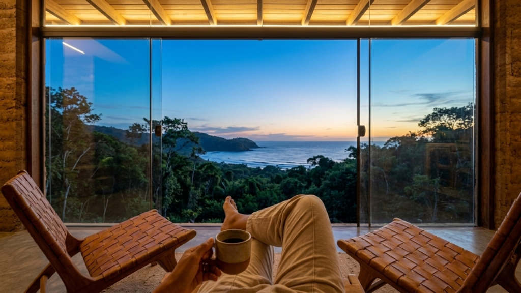 Casa de 52 metros quadrados com paredes respirantes que regulam umidade e temperatura naturalmente.