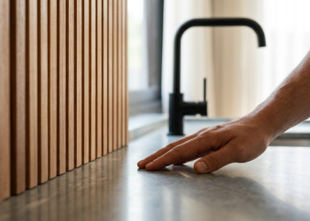 Casa sustentável de 30 m² que ressignifica containers marítimos com revestimentos nobres, provando que a escala industrial pode oferecer luxo e eficiência.