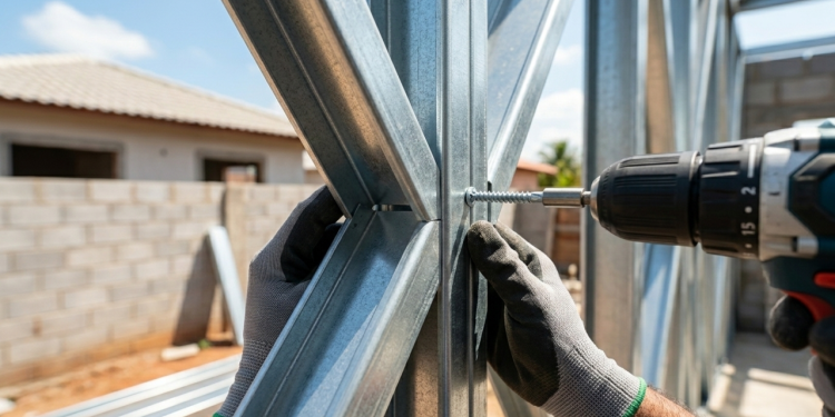 Este projeto de 52 metros quadrados usa estrutura metálica "Steel Frame" e placas cimentícias para entregar uma obra limpa, sem desperdício e com acabamento de alto padrão