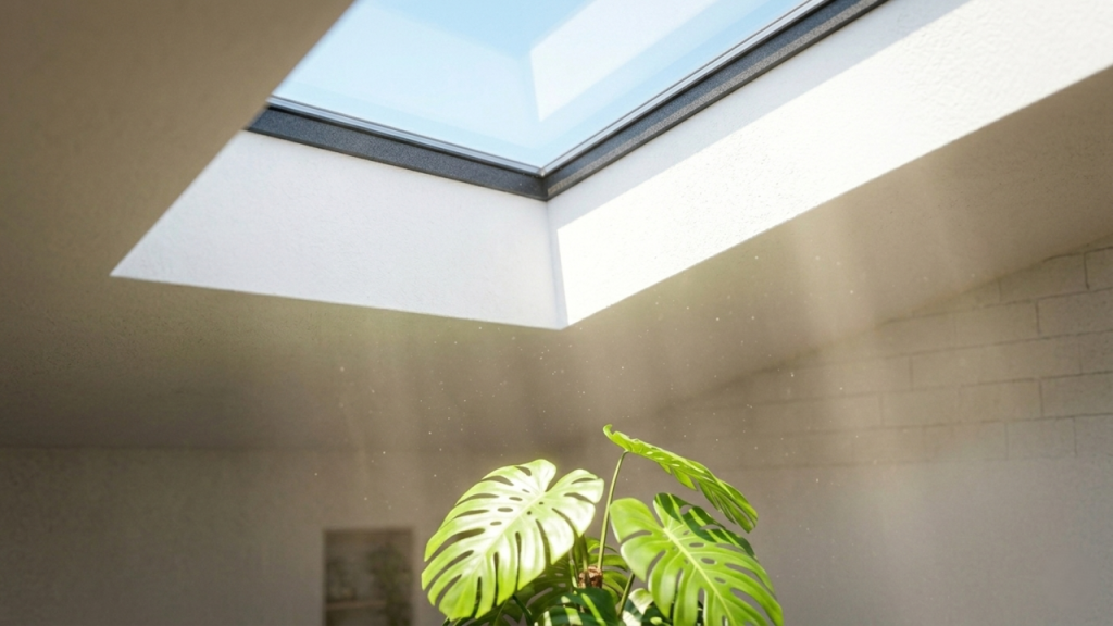 A casa compacta de 55 metros quadrados que utiliza janelas zenitais e claraboias estratégicas para eliminar a necessidade de luz artificial durante o dia