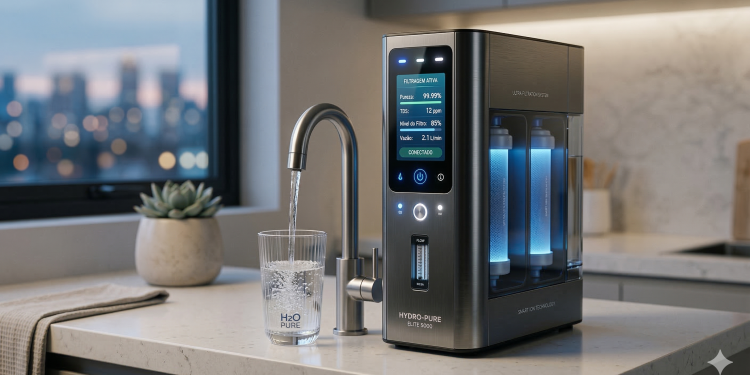 Filtro de água que substitui 2 mil garrafas plásticas faz o público economizar centenas de reais por ano no mercado