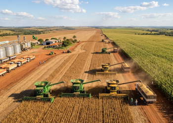 O IBGE projeta um recuo de 3,7% na safra de grãos