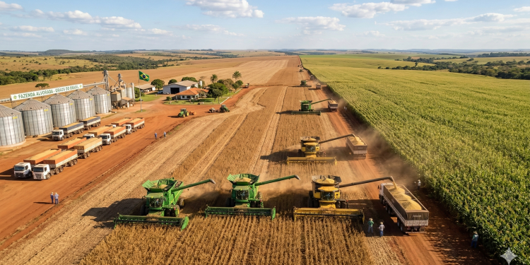 O IBGE projeta um recuo de 3,7% na safra de grãos