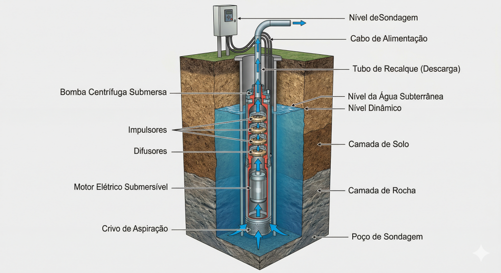 Elevação artificial por bombas centrífugas submersas