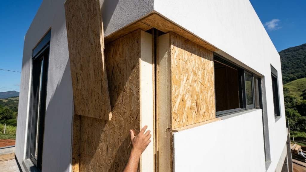 A casa de 58 m² construída como um "quebra-cabeça" de alta performance, onde as paredes são o próprio isolamento e a estrutura da união.