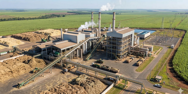 Processamento de biomassa de cana em caldeiras de alta pressão transforma resíduos em bioeletricidade e impulsiona a sustentabilidade do agronegócio