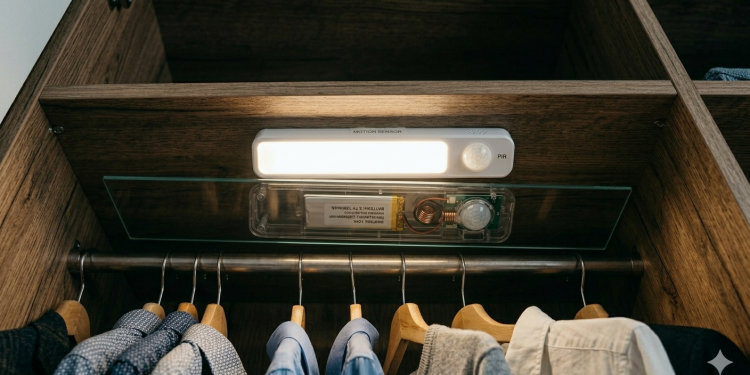 Lâmpada com sensor de presença para armários dispensa reforma e vira o luxo acessível que ilumina a casa toda por 20 reais