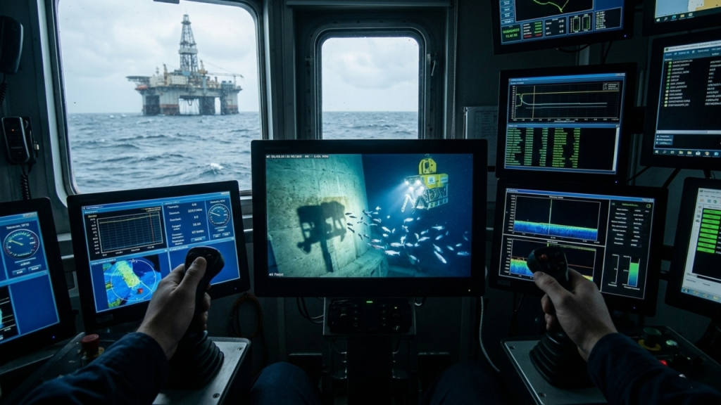 O robô soldador que mergulha a 3.000 metros de profundidade e suporta a pressão de 300 elefantes para consertar os dutos do pré-sal