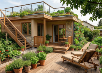 Casa com telhado verde e horta vertical de 78 metros quadrados cria um microclima fresco em meio ao calor urbano