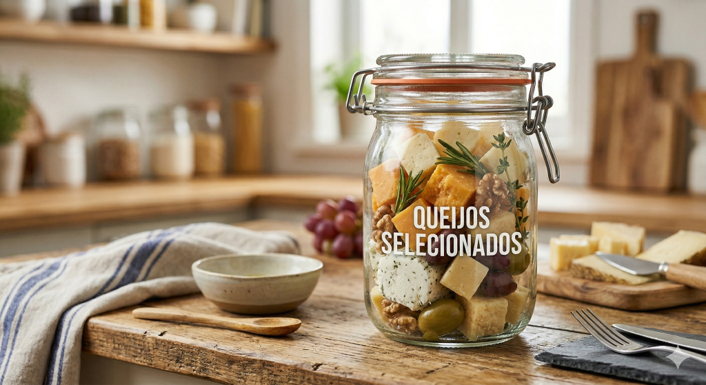 Pote hermético para conservação de queijos