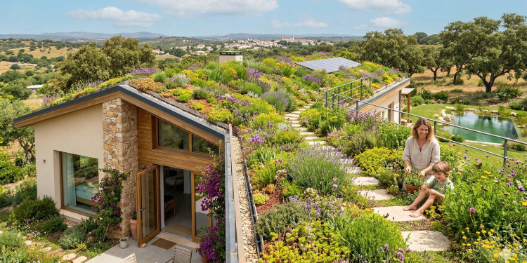 O valor exato dos materiais e da mão de obra para instalar um telhado vivo que arrefece a casa naturalmente