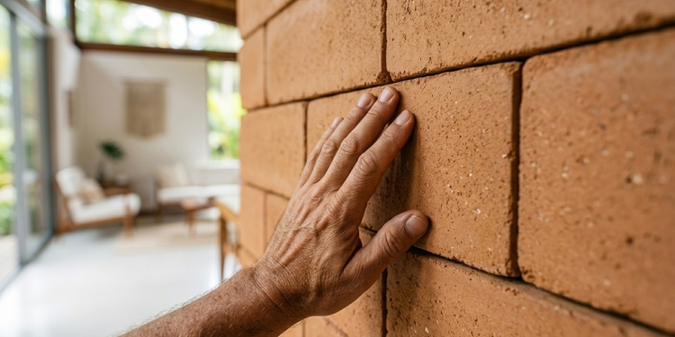Esta casa de 60 metros quadrados feita de blocos de solo-cimento dispensa pintura, isola o calor e custa 30% menos que a alvenaria comum