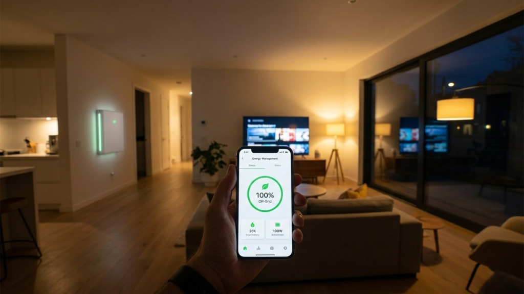 A bateria inteligente de parede que armazena a energia solar gerada de dia para que a sua casa não dependa da concessionária elétrica durante a noite