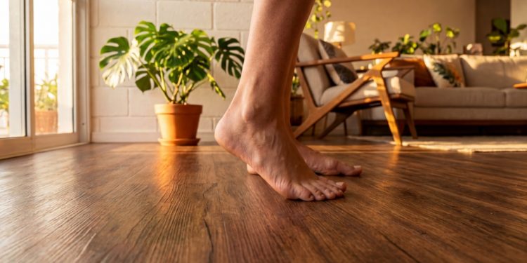Instalação de piso inteligente de encaixe (vinílico click)