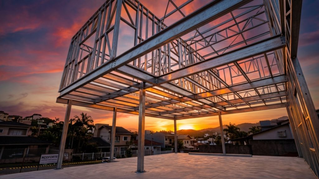 Construção a seco com sistema Light Steel Frame