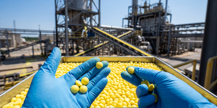 O sistema industrial que reduz emissões tóxicas ao transformar gases em enxofre sólido