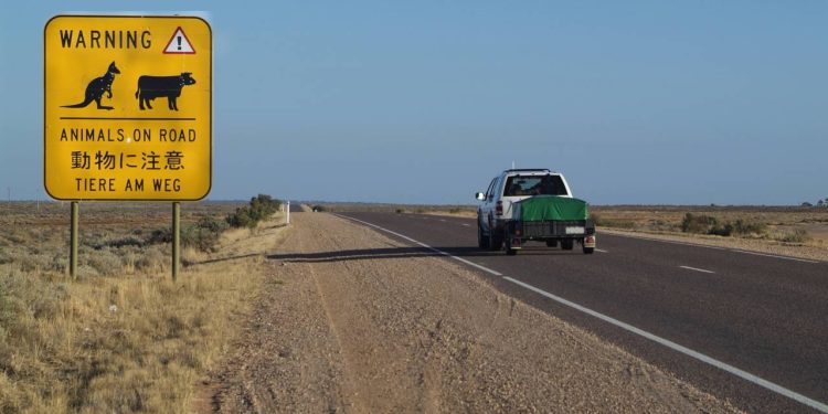 Com 2.720 km de extensão pelo coração desértico australiano, a rodovia Stuart Highway é a rota norte-sul mais vital para o transporte do país