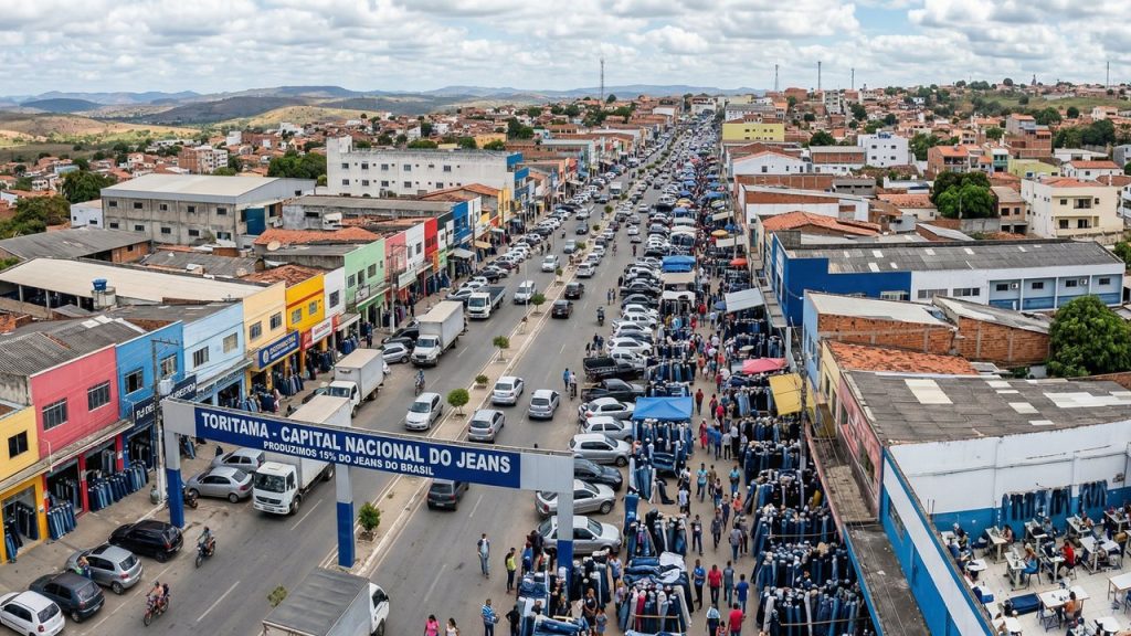 Cidade ideal para revendedores de moda, Toritama é a capital nacional do jeans e produz 15% de todo o vestuário consumido no território brasileiro